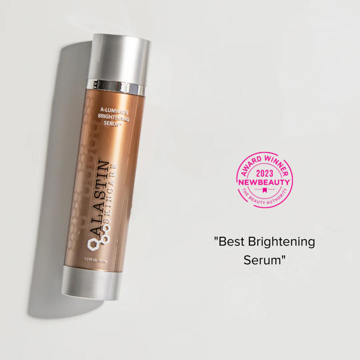 ALASTIN Skincare A-LUMINATE Brightening Serum award badge