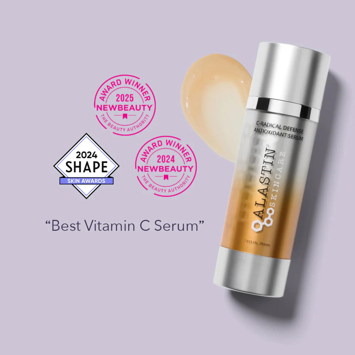 ALASTIN Skincare C-RADICAL Defense Antioxidant Serum award badge