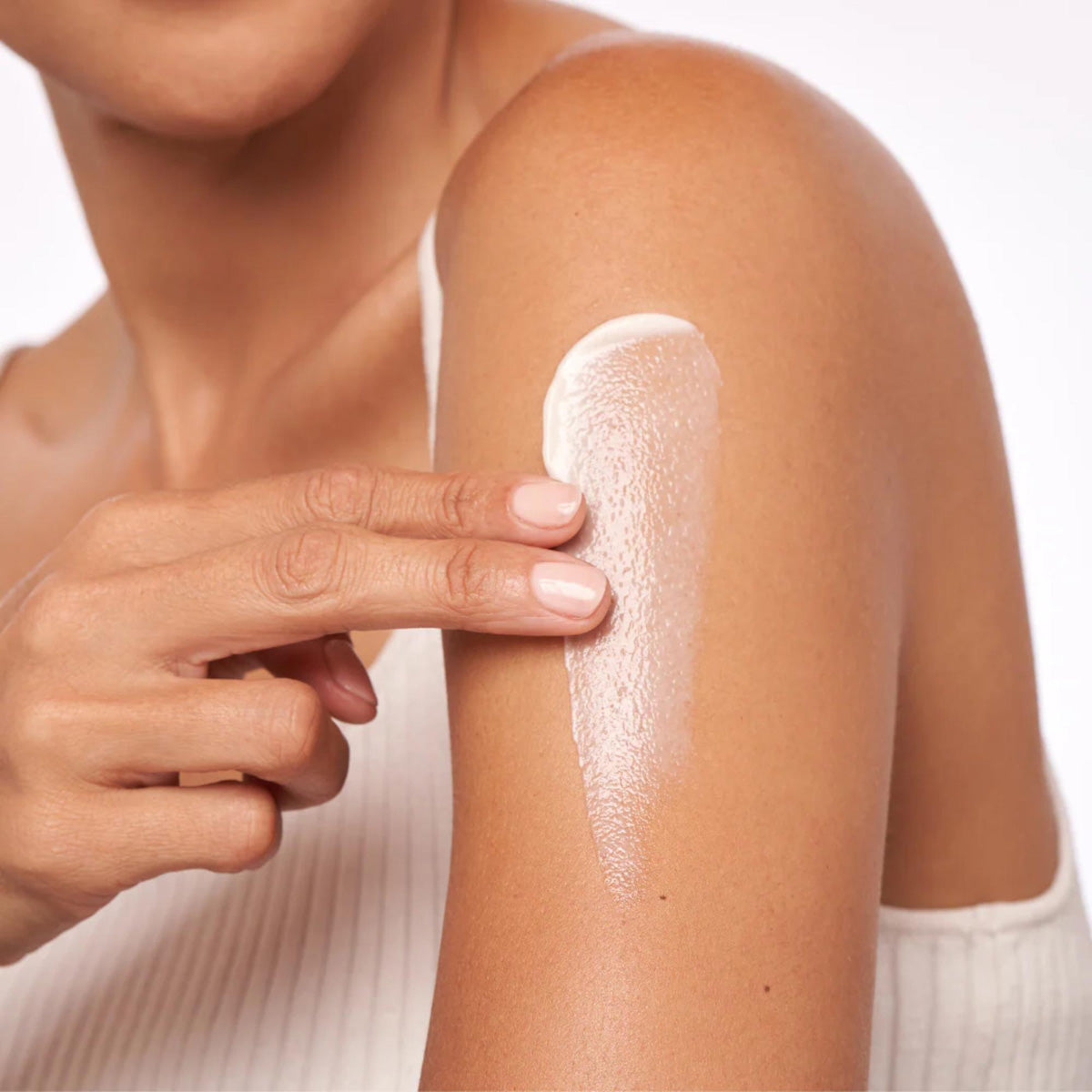 ALASTIN Skincare TransFORM Body Treatment with TriHex Technology shown on model