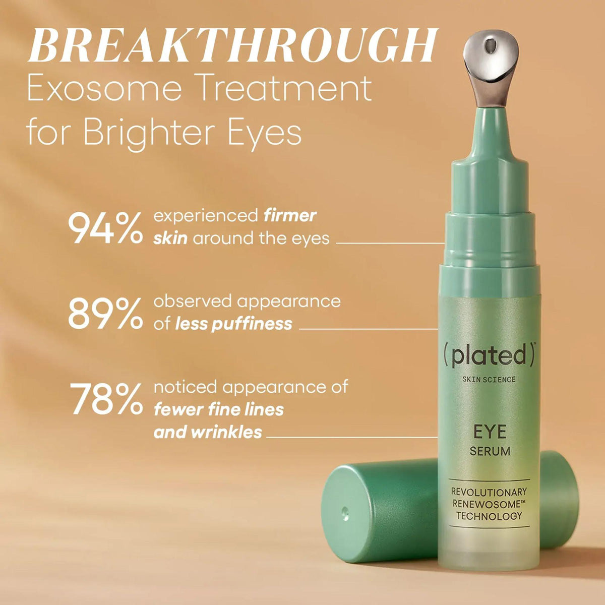 Plated Eye Serum product claim