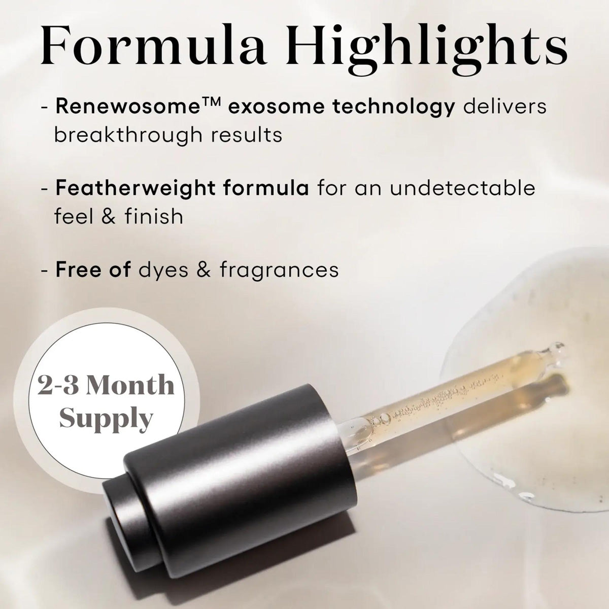 Plated Hair Serum formula highlights