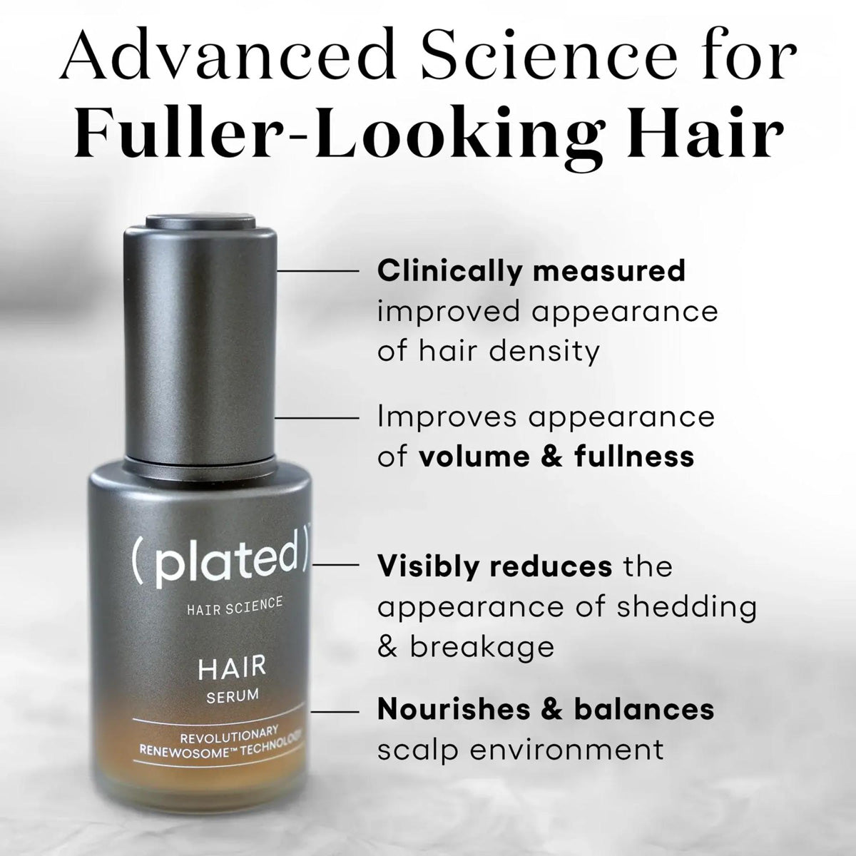Plated Hair Serum product claim