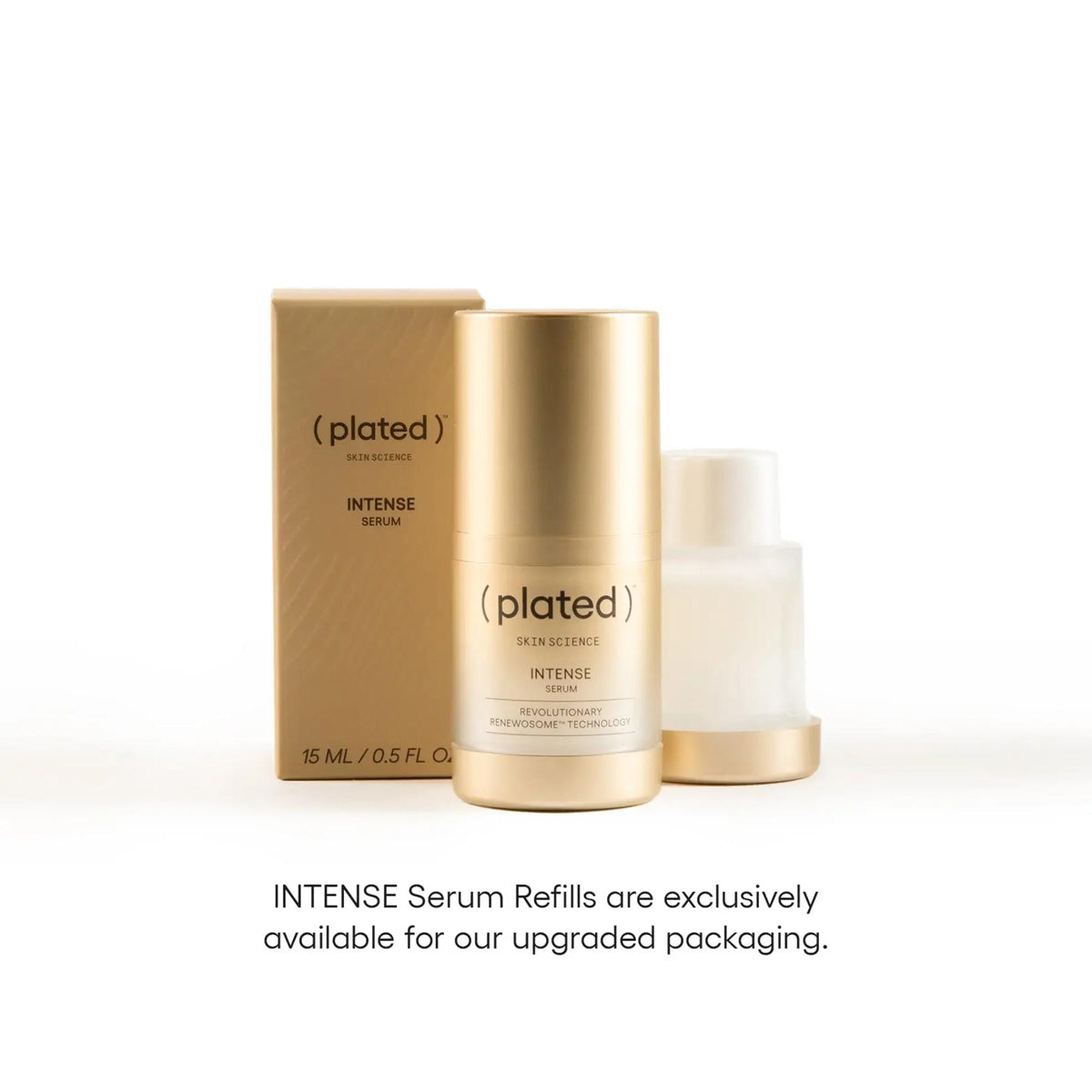 Plated Intense Serum packaging
