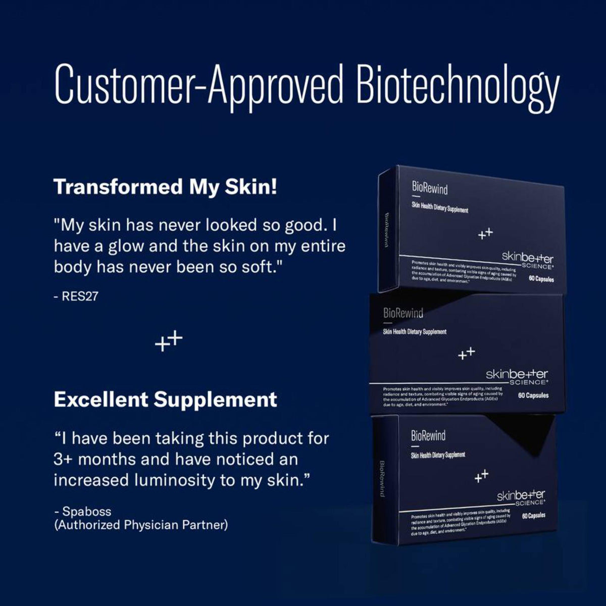 Skinbetter Science BioRewind Skin Health Dietary Supplement patient review